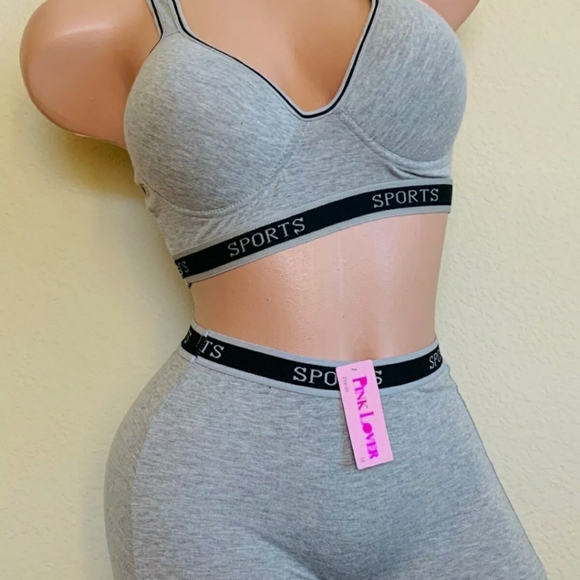 sports bra and boyshorts set